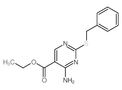 ethyl 4-amino-2-benzylsulfanyl-pyrimidine-5-carboxylate Structure