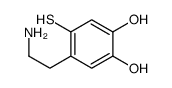 4-(2-aminoethyl)-5-sulfanylbenzene-1,2-diol结构式