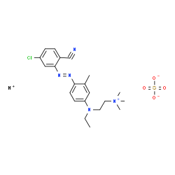 [2-[[4-[(5-chloro-2-cyanophenyl)azo]-3-methylphenyl]ethylamino]ethyl]trimethylammonium hydrogen sulphate Structure