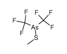 (methylthio)bis(trifluoromethyl)arsane结构式