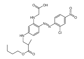 N-[3-(Acetylamino)-4-[(2-chloro-4-nitrophenyl)azo]phenyl]-2-methyl-L-alanine butyl ester structure