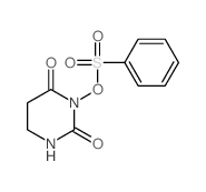 3-(benzenesulfonyloxy)-1,3-diazinane-2,4-dione structure