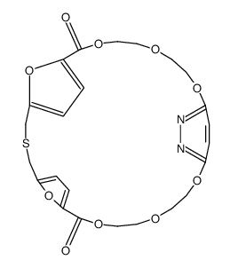2,5,8,22,25,28,34,35-Octaoxa-15-thia-30,31-diazotetracyclo[27.2.2.110,13.117,20]pentatriaconta-10,12,17,19,29,31(1),32-heptaene-9,21-dione structure