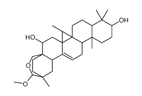 Olean-12-ene-3,16-diol, 28,29-epoxy-29-methoxy-, (3beta,16alpha,20beta )-结构式