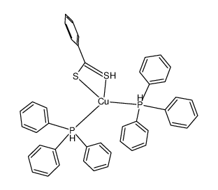 {bis(triphenylphosphine)(phenyldihiocarboxylato)copper(I)} Structure