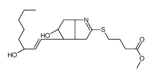 methyl 4-[[(3aR,4R,5R,6aS)-5-hydroxy-4-[(E,3S)-3-hydroxyoct-1-enyl]-3,3a,4,5,6,6a-hexahydrocyclopenta[b]pyrrol-2-yl]sulfanyl]butanoate Structure