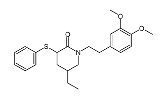 1-(3,4-dimethoxyphenethyl)-5-ethyl-3-phenylthio-2-piperidinone Structure