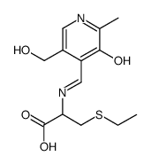 3-(ethylthio)-2-(((3-hydroxy-5-(hydroxymethyl)-2-methylpyridin-4-yl)methylene)amino)propanoic acid Structure