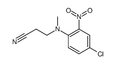 2-nitro-4-chloro-N-methyl-N-β-cyanoethylaniline结构式