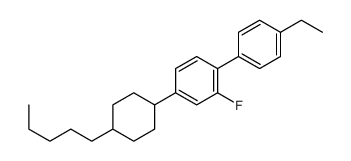反-4’-乙基-2-氟-4-(4-戊基环己基)-1,1’--联苯结构式
