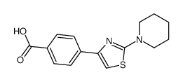 4-(2-piperidin-1-yl-1,3-thiazol-4-yl)benzoic acid Structure