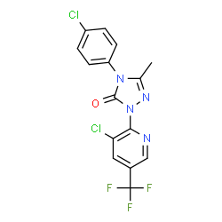 2-(3-氯-5-(三氟甲基)吡啶-2-基)-4-(4-氯苯基)-5-甲基-2,4-二氢-3H-1,2,4-三唑-3-酮结构式