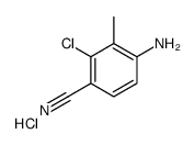 4-氨基-2-氯-3-甲基苯甲腈盐酸盐结构式
