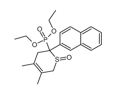 2-(Diethoxyphosphoryl)-3,6-dihydro-4,5-dimethyl-2-(β-naphthyl)-2H-thiopyran 1-Oxide结构式