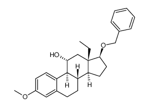 D-17β-benzyloxy-13β-ethyl-3-methoxygona-1,3,5(10)-trien-11α-ol Structure