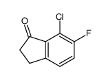 7-氯-6-氟-2,3-二氢-1H-茚-1-酮结构式