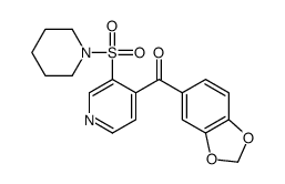 1,3-benzodioxol-5-yl-(3-piperidin-1-ylsulfonylpyridin-4-yl)methanone结构式