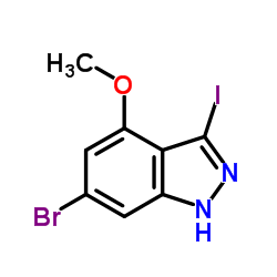 6-Bromo-3-iodo-4-methoxy-1H-indazole Structure