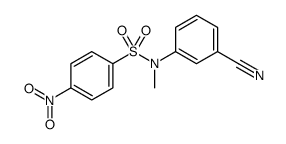 Benzenesulfonamide, N-(3-cyanophenyl)-N-methyl-4-nitro Structure
