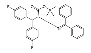 L-Phenylalanine, N-(diphenylmethylene)-4-fluoro-β-(4-fluorophenyl)-, 1,1-dimethylethyl ester Structure