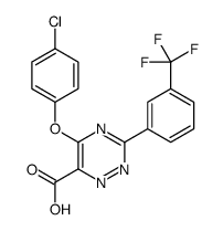 5-(4-氯苯氧基)-3-[3-(三氟甲基)苯基]-1,2,4-三嗪-6-羧酸结构式