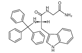 N-trityl-tryptophyl-glycine amide结构式
