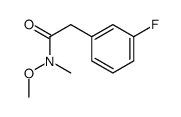 2-(3-fluorophenyl)-N-methoxy-N-methylacetamide结构式