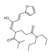 2-[[(E)-3-(furan-2-yl)prop-2-enoyl]amino]-N,N-dimethyl-N',N'-dipropylpentanediamide结构式