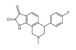 8-Methyl-6-(4-fluorophenyl)-6,7,8,9-tetrahydro-1H-pyrido[4,3-g]indole-2,3-dione结构式