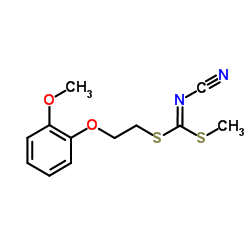 [2-(2-Methoxyphenoxy)ethyl]methyl-cyanocarbonimidodithioate结构式