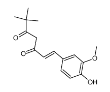 (E)-1-(4-hydroxy-3-methoxyphenyl)-6,6-dimethyl-hept-1-ene-3,5-dione结构式