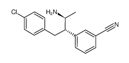 3-[(1S,2S)-2-氨基-1-[(4-氯苯基)甲基]丙基]苯甲腈 2,2,2-三氟乙酸盐结构式
