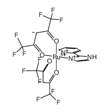 [Ru(1,1,1,5,5,5-hexafluoro-2,4-pentanedionato)2(2-(2'-pyridyl)imidazole)](1+) Structure