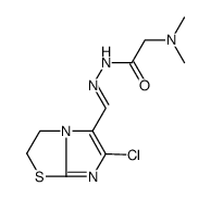 N-[(E)-(6-chloro-2,3-dihydroimidazo[2,1-b][1,3]thiazol-5-yl)methylideneamino]-2-(dimethylamino)acetamide结构式