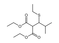 diethyl 2-(1-ethylsulfanyl-2-methylpropyl)propanedioate Structure