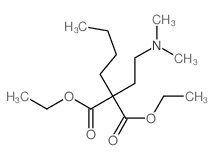 Propanedioicacid, 2-butyl-2-[2-(dimethylamino)ethyl]-, 1,3-diethyl ester结构式