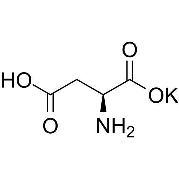 Butanedioate, 2-amino-, potassium salt (1:1) Structure