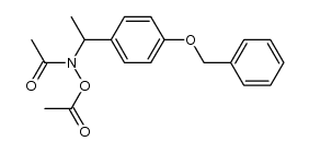 N-acetoxy-N-[1-[4-(phenylmethoxy)phenyl]ethyl]acetamide结构式