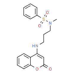 N-Methyl-N-{3-[(2-oxo-2H-chromen-4-yl)amino]propyl}benzenesulfonamide Structure