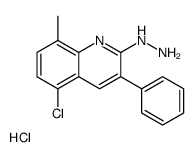 5-Chloro-2-hydrazino-8-methyl-3-phenylquinoline hydrochloride结构式