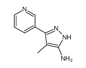 4-methyl-3-(pyridin-3-yl)-1H-pyrazol-5-amine结构式