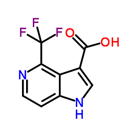 4-(Trifluoromethyl)-5-azaindole-3-carboxylic acid structure