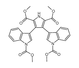 dimethyl 3,4-bis(1-(methoxycarbonyl)indol-3-yl)pyrrole-2,5-dicarboxylate Structure