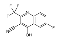 6-Fluoro-4-hydroxy-2-(trifluoromethyl)quinoline-3-carbonitrile结构式