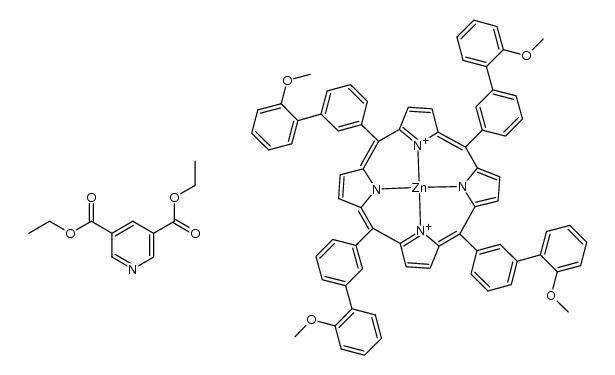 Zn((MeOC6H4C6H4)4C20H8N4)((EtOCO)2C5H3N)结构式