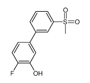 2-fluoro-5-(3-methylsulfonylphenyl)phenol Structure