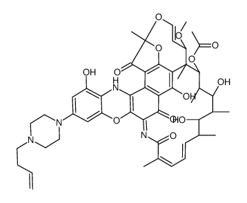 3'-Hydroxy-5'-(4-but-3-enyl-1-piperazinyl)benzoxazinorifamycin结构式