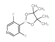 3,5-Difluoro-4-(4,4,5,5-tetramethyl-1,3,2-dioxaborolan-2-yl)pyridine结构式