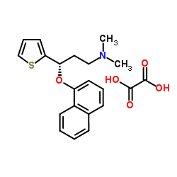 S-(+)-N,N-Dimethyl-3-(1-naphthoxy)-3-(2-thienyl)-1-propylamine oxalate structure