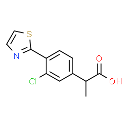 3-Chloro-α-methyl-4-(2-thiazolyl)benzeneacetic acid Structure